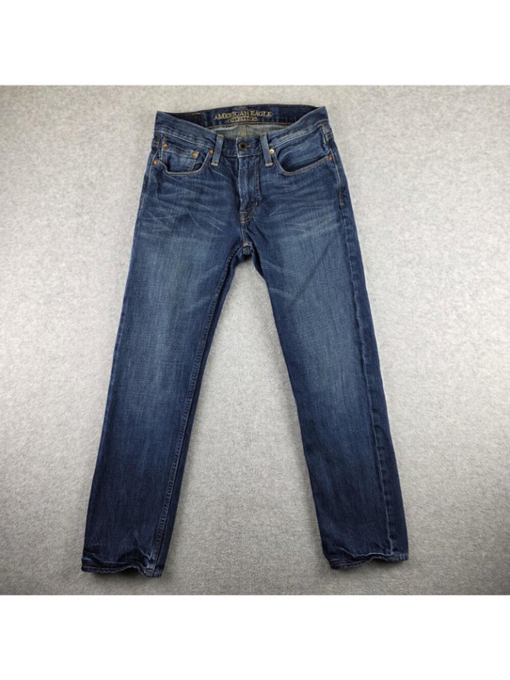 American Eagle Outfitters AEO Jeans Mens 28x30 Blue Slim Straight Denim Pockets - Picture 2 of 10